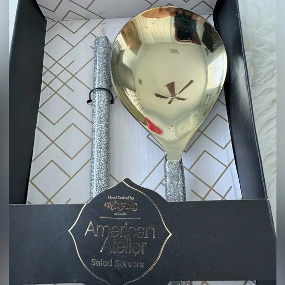NWT AMERICAN ATELIER Salad Server Set
Hand Crafted by artisans in India - Picture 4 of 5